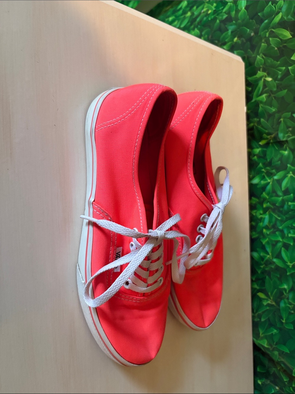 Vans Coral Canvas Lace-Up Sneakers with White Accents